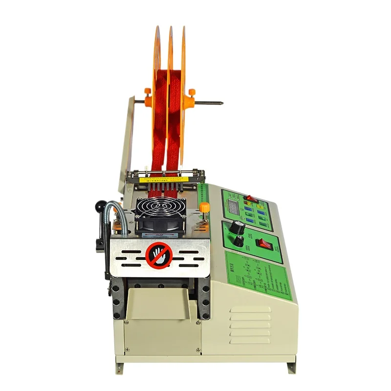 

For Computer Fully Automatic Belt Cutting Machine Ribbon Velcro Zipper Hot and Cold Guillotine Elastic Ribbon Ribbon Hot Cutting