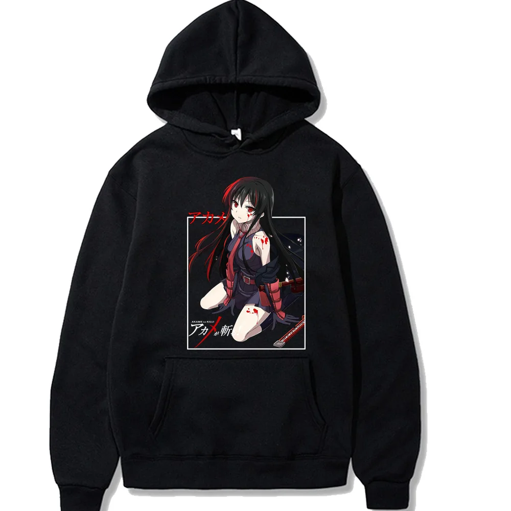 Akame Ga KILL Sudadera con capucha de Anime japonés para hombres y mujeres, jersey de Harajuku, ropa de calle, suéter de marca de felpa Unisex para Otoño/Invierno