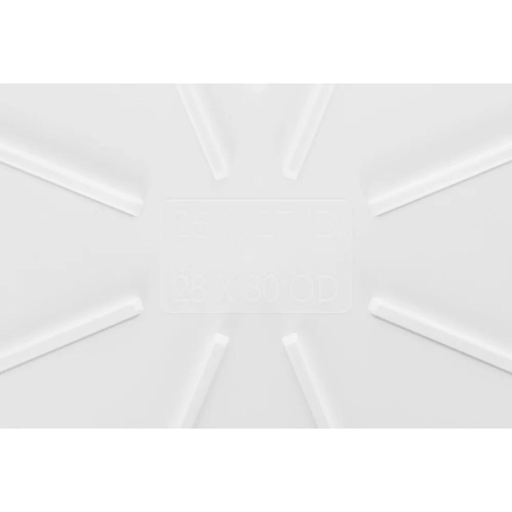 Сливная поддон для стиральной машины, наружный диаметр 30 дюймов, фитинг из ПВХ, штабелируемые блоки, прочный полипропилен, белая матовая отделка, нижняя боковая розетка