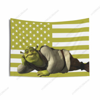 Interesting Funny Tapestry Shrek American Flag Meme Banner Wall Tapestries Party Background Cloth Room Home Decor Wall Art Decor