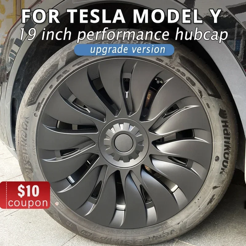 4PCS HubCap Performance Wheel Caps Automobile Replacemen Hub cap 19 Inch Full Rim Cover Accessories For Tesla Model Y 2018-2024