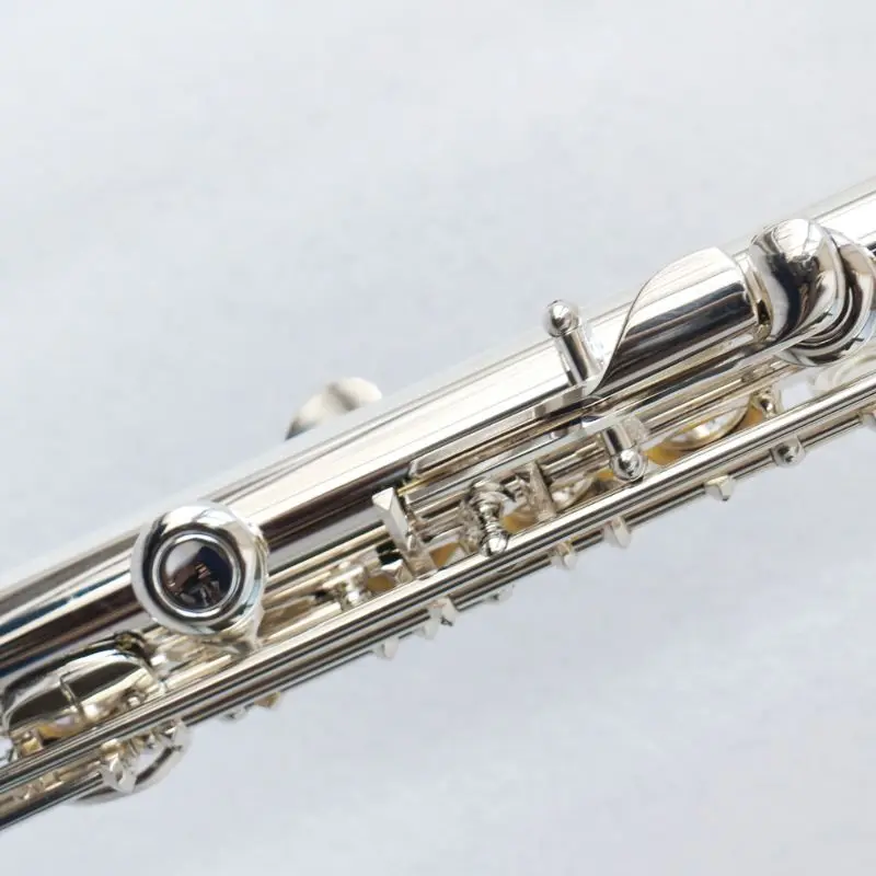16 Hole C Tone Transverse Flute Cupronickel Body Silver Plated Woodwind Musical Instrument For Student Performance Training