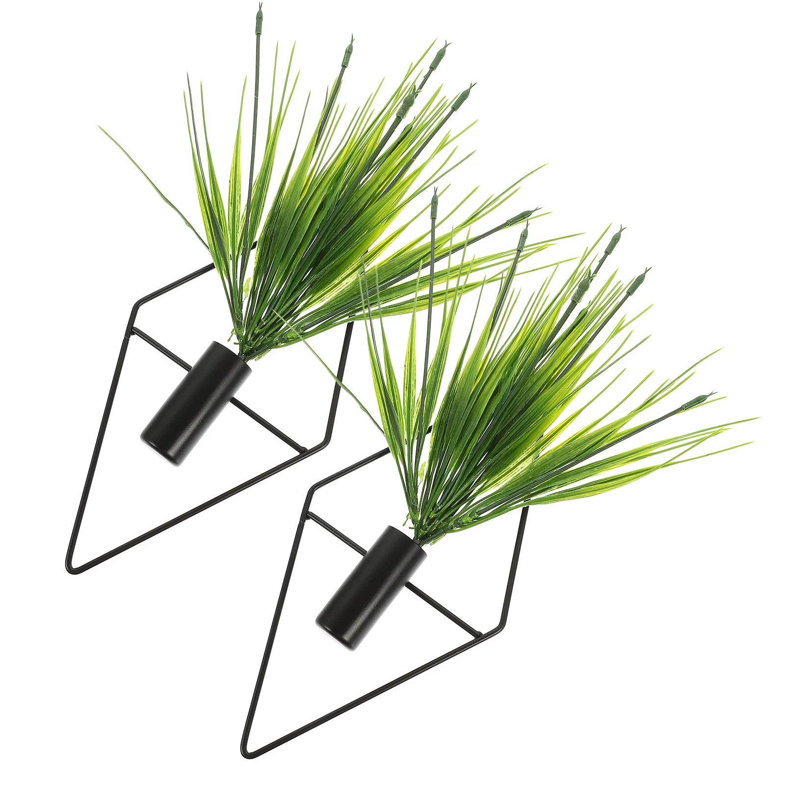 

2pcs Wall Mounted Artificial Bonsai Ornament Iron Pot Lifelike Fake Potted Plants For Home Office Hotel Decor Simulation