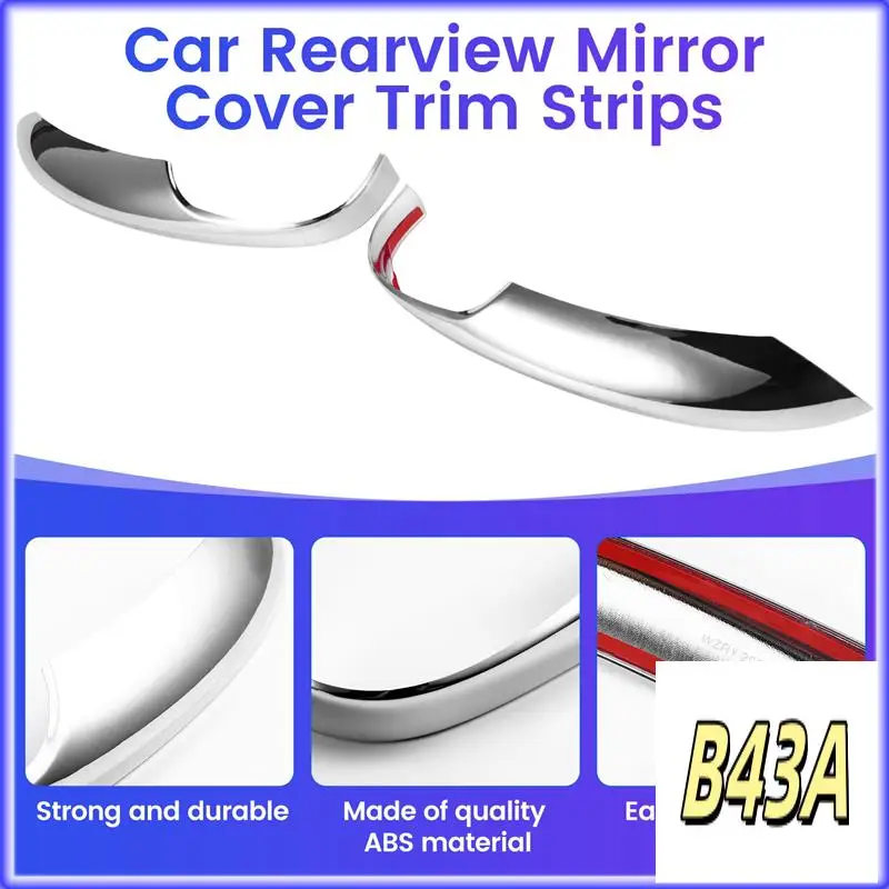 

Sp-Car Rearview Mirror Cover Trim Strips Side Door Mirror Garnish Molding For Mazda 3 AXELA Hatchback Sedan 2013-2016