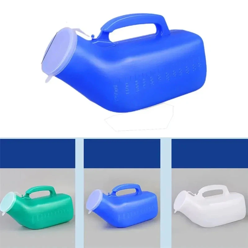 Männliches Urinal, Plastik-Urinflaschen, großes Fassungsvermögen, 1200 ml, Urinbehälter mit leicht zu greifendem Griffdesign für ältere Männer, Outdoor-Camping – Detail 3