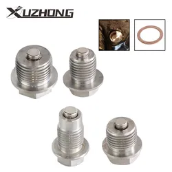 Stainless Steel Magnetic Oil Drain Plug M12x1.25 M12x1.5 M12x1.75 M14x1.5 M16x1.5 M18x1.5 Oil Drain Sump Nuts Silver Bolt