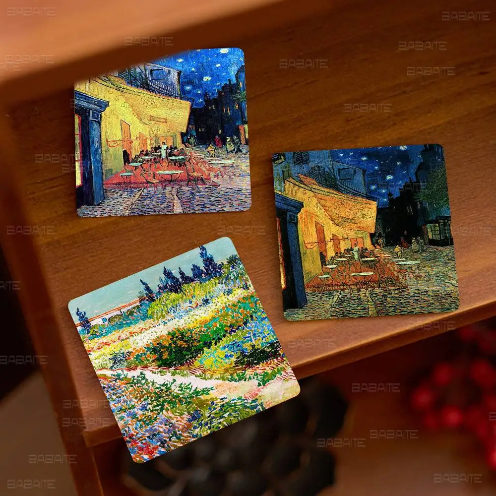 Vincent Van Gogh Collection Paintings Canvas Prints Fridge Magnet Creative Square Refrigerator Magnets Picture For Gifts