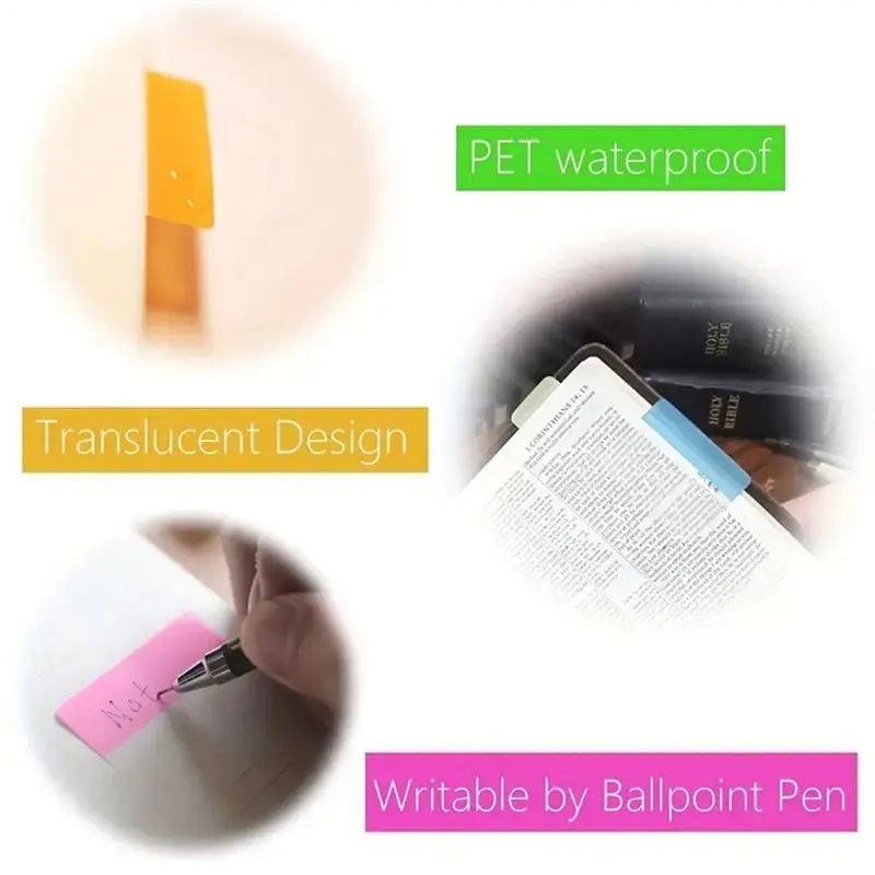 1200 Pieces Tabs 2 Inch Sticky Index Tabs, Colored Page Markers Repositionable Divider Tabs (60 Sets 10 Colors)-A82Z
