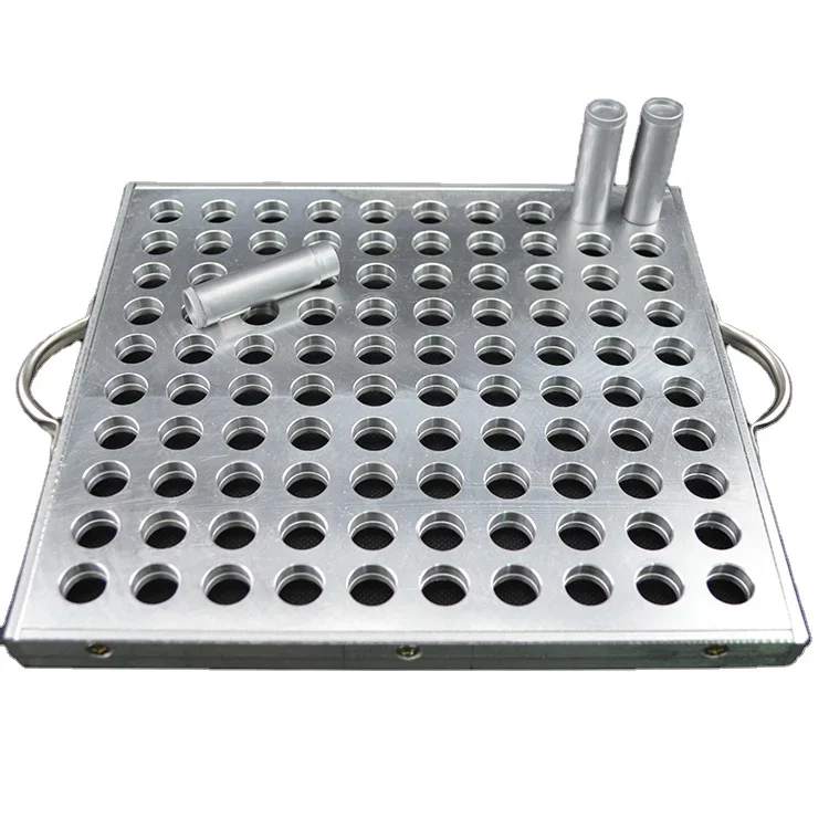 Aluminum Lip Balm Filling Tray Moulds 100 Cavities