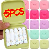 Creative Portable Women Tampons Storage Box Holder Tool Travel Outdoor Set Supplies Plastic Cosmetic Cotton Jewelry Storage Box
