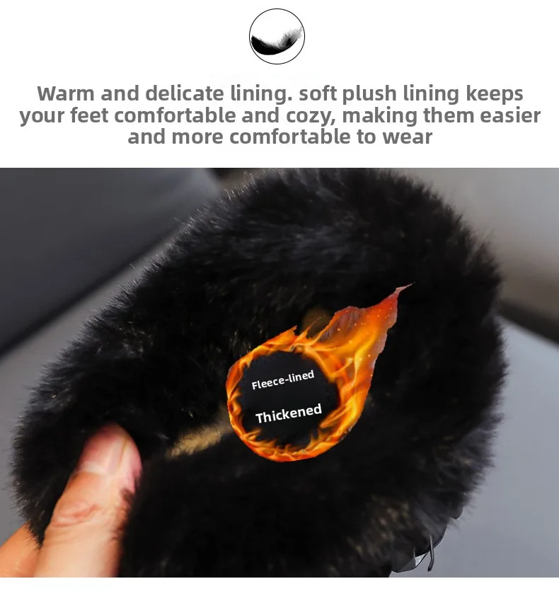 2026 Neue Herbst-Winter-Kinderstiefel für Mädchen, Verdickte Warme Bequeme Weiße Stiefel, Rutschfeste Plüsch-Baumwollschuhe für Babys und Kinder – Detail 4