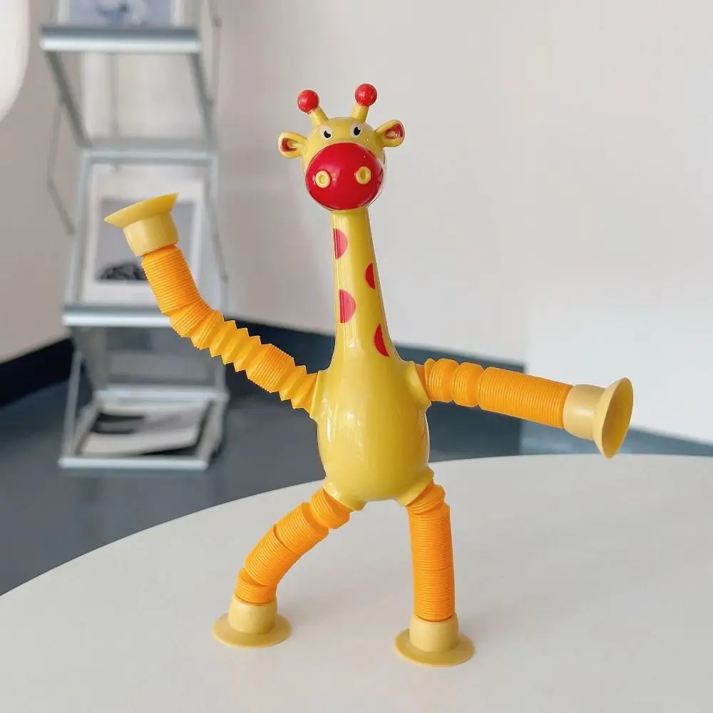 Telescopic Light-Up Giraffe Toy Stretchable Light-Up Educational Deformation Animal Flexible DIY Stretchable Giraffe Toy