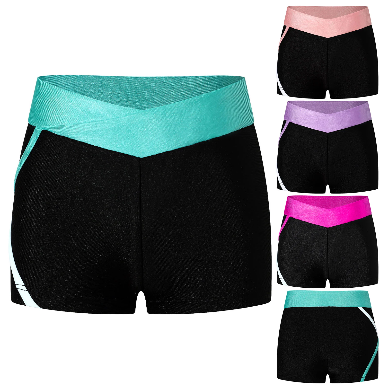 Kids Girls Stretchy Ballet Dance Shorts Skinny Bottoms Sports Gymnastics Exercise Fitness Workout Shorts Hot Pants Activewear