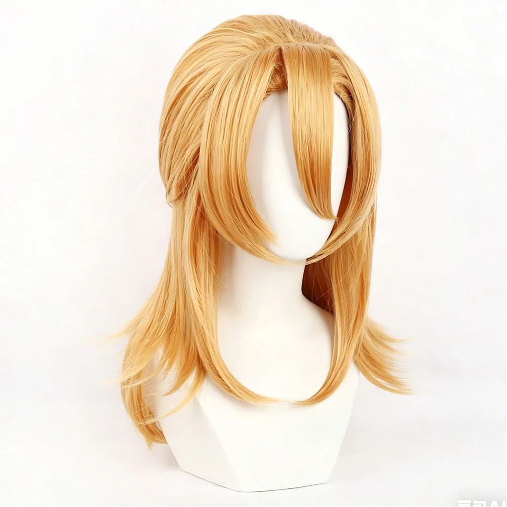 Diego Brando Wigs Cosplay Wig Anime JOJO Roleplay Costume Accessories Headwear Hair Carnival Halloween Party Props Man Headgear view 5