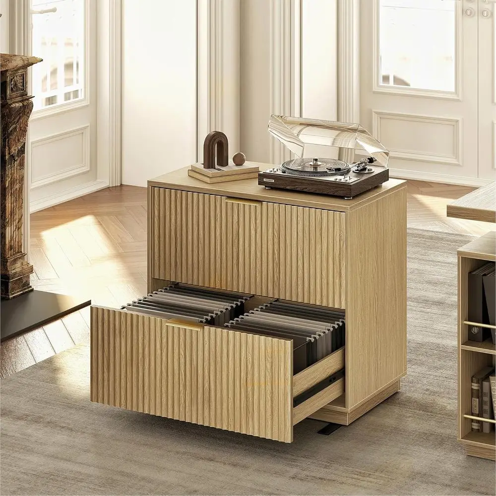 2 Drawer Fluted Fil…