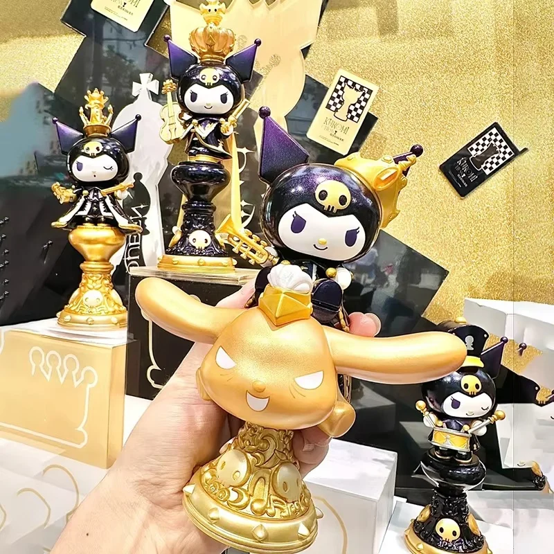 Saniro Blind Box Kuromi Chess Series  Kuromi Guess Bag Action Figure Mystery Surprise Box Anime Figure Decor Birthday Gift Toys