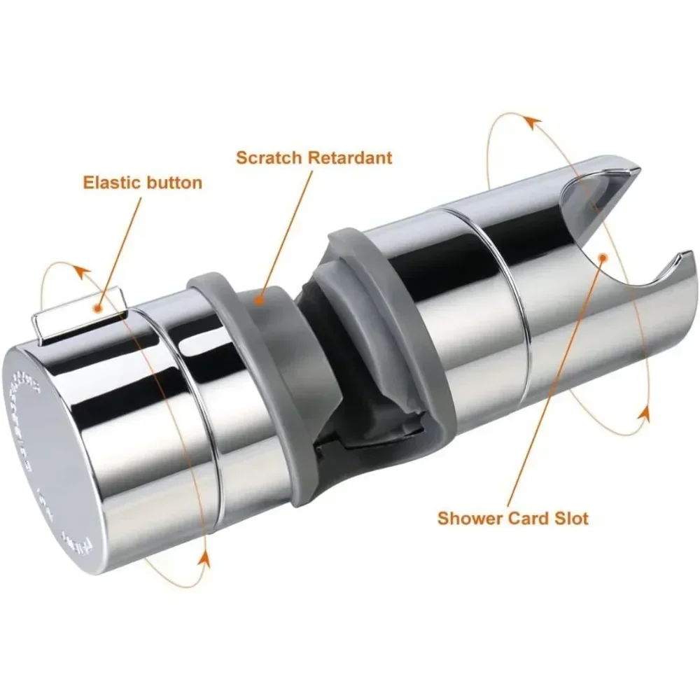 Hülse, nicht abnehmbares Rohr, nicht perforierter Duschkopf, Hebestange, Schiebehülse, Handbrausekopfhalter und Halterung, offene Rutsche