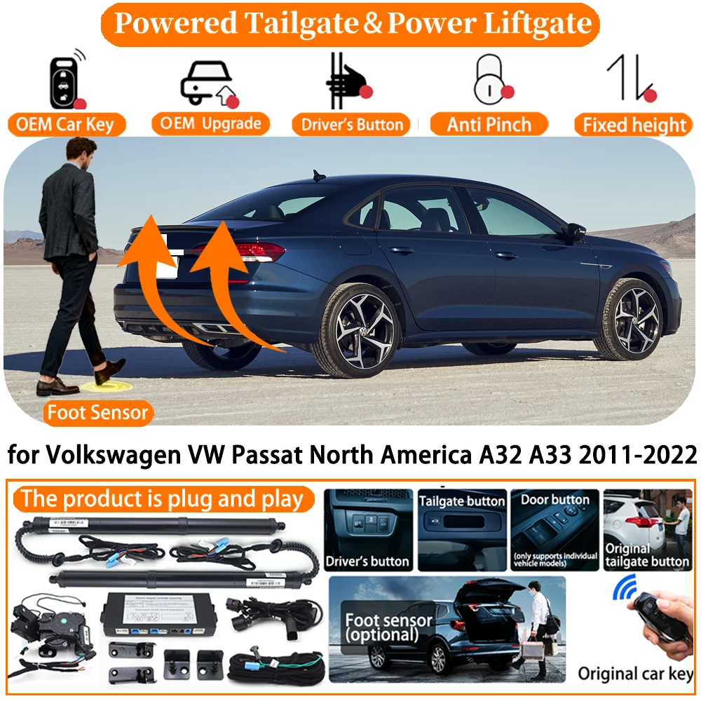 Car Smart Powered Tailgate system for Volkswagen VW Passat North America A32 A33 2011-2022 Automatic Electric Power Tailgate kit