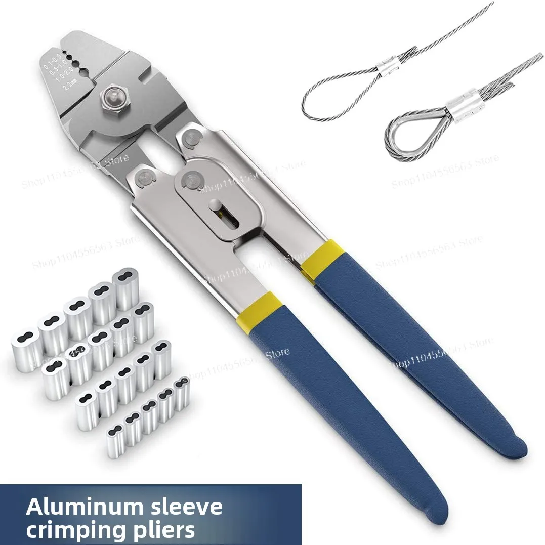 8-Shaped Aluminum Clamp Crimping Tool for Steel Wire Rope & Cable Terminals, M2.0 Compatible