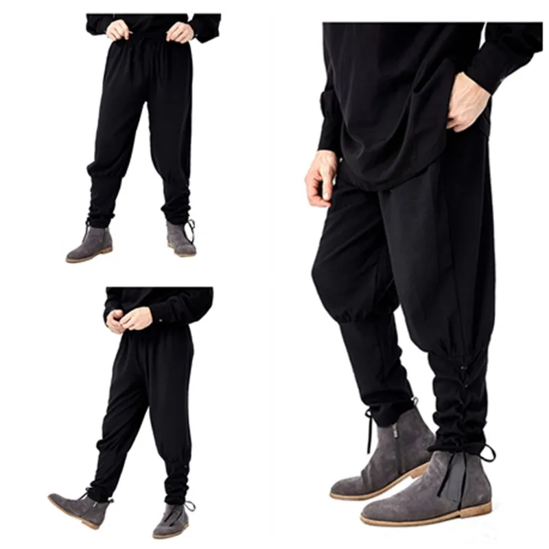 Pirate Knight Cosplay Harem Pants Adult Men Retro Joggers Casual Trousers  Halloween Carnival Party Suit