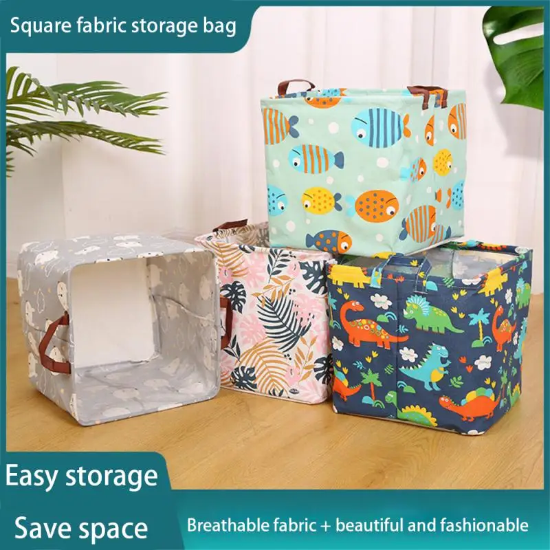 Cube Folding Fabric Storage Basket Closet Organizador Clothes Storage Boxes Home Office Shelf Organizers for Kids Toys Organizer