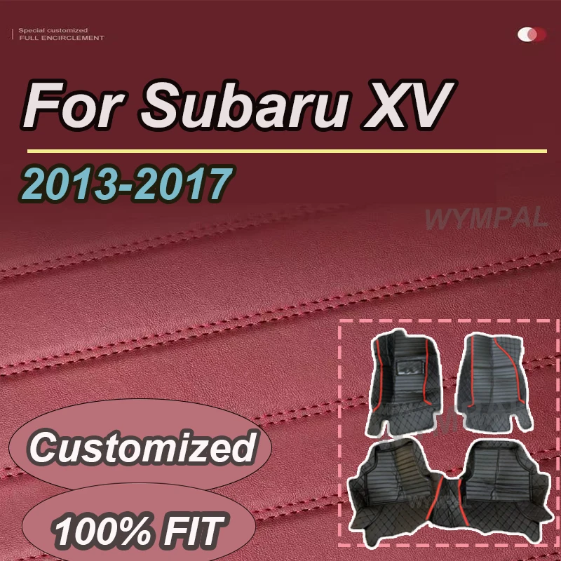 

LUXURY Автомобильные коврики для Subaru XV Crosstrek GP 2013 ~ 2017 Кожаный напольный коврик Ковры Защитная накладка Аксессуары для интерьера автомобиля 2014