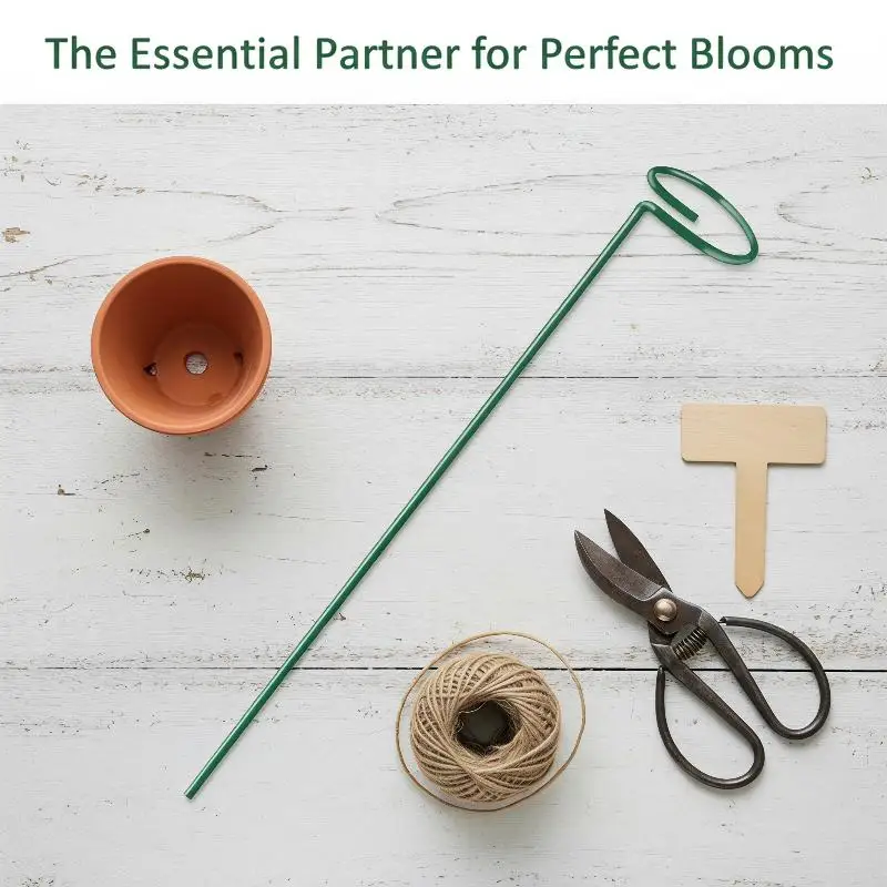 35/45/55cm Metal Plants Support Rods Garden Flower Plant Stem Prevention Rod Potted Stem Anti-dropping Device Reusable
