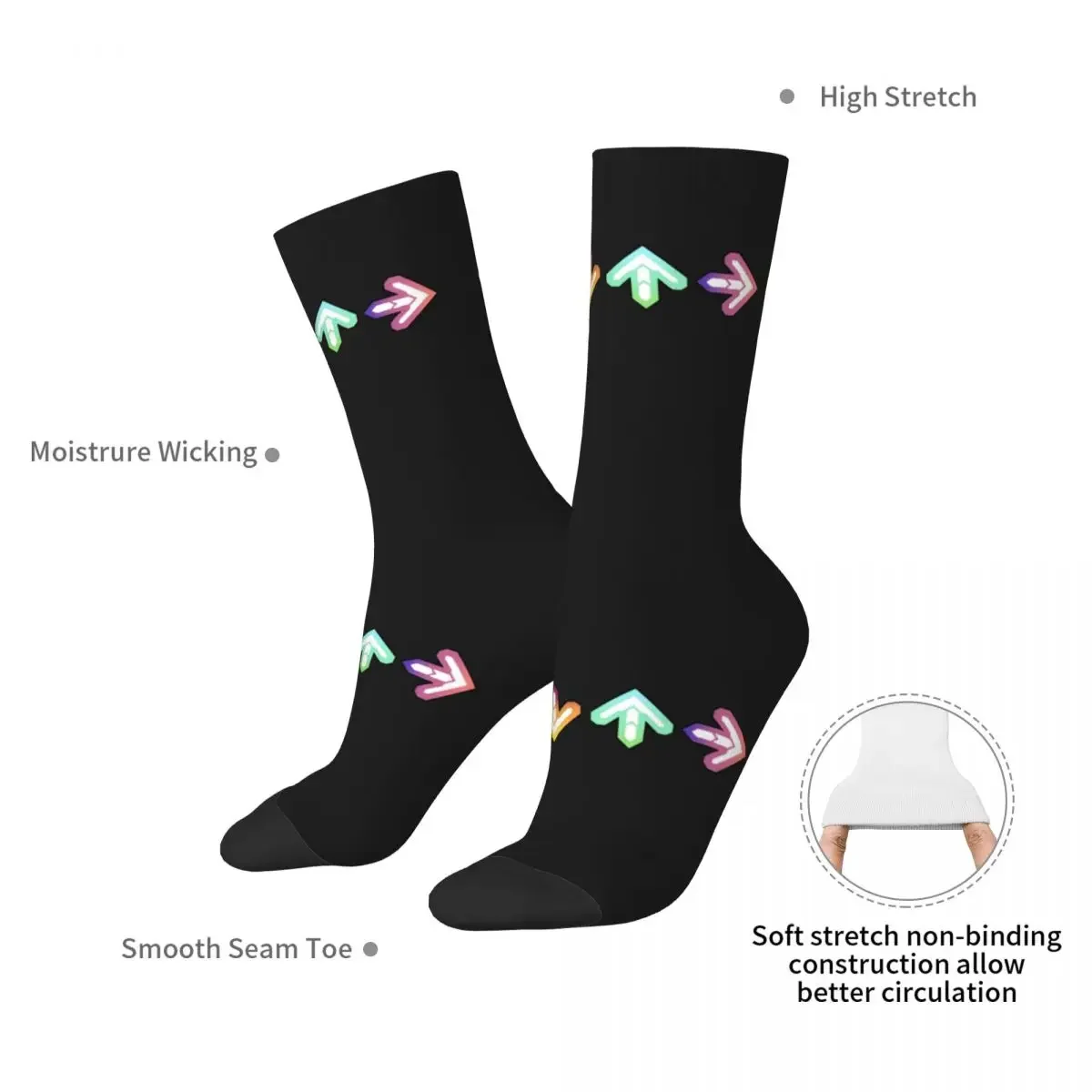 Ddr Arrows Classic T Shirt Socks Harajuku Super Soft Stockings All Season Long Socks Accessories for Unisex Birthday Present