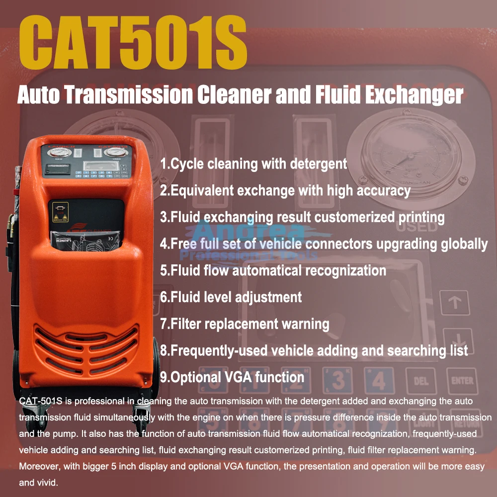 Fully Automatic Transmission Fluid Oil Exchanger  CAT 501S ATF Change Machine with full set of ATF Adapters
