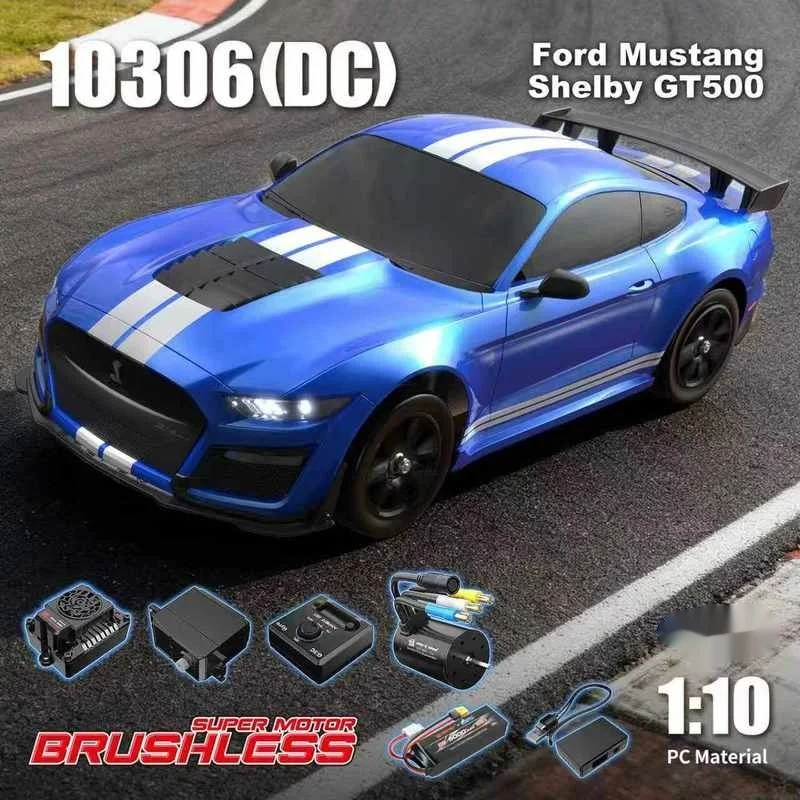 In Stokc 10306 Ford Mustang Shelby Gt500 1:10 Scale Brushless High Speed Off Road Rally Pc Body Vehicle For Hobby Lovers