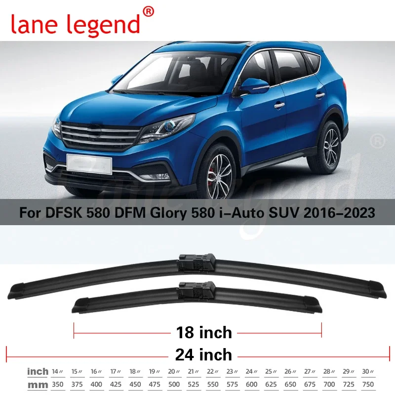 Front Rear Wiper Blades For DFSK 580 DFM Glory 580 i-Auto SUV 2016-2023 Windshield Window Windscreen Brushes Cover Accessories