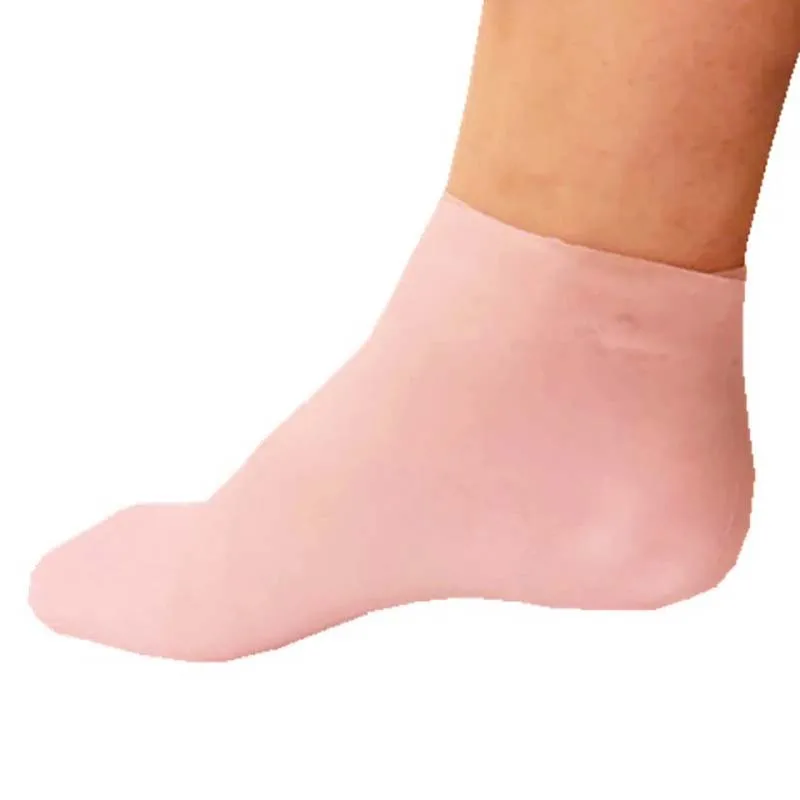 1pair Silicone Foot Care Socks Anti Cracking Moisturizing Gel Socks Cracked Dead Skin Remove Protector Pain Relief Pedicure Tool