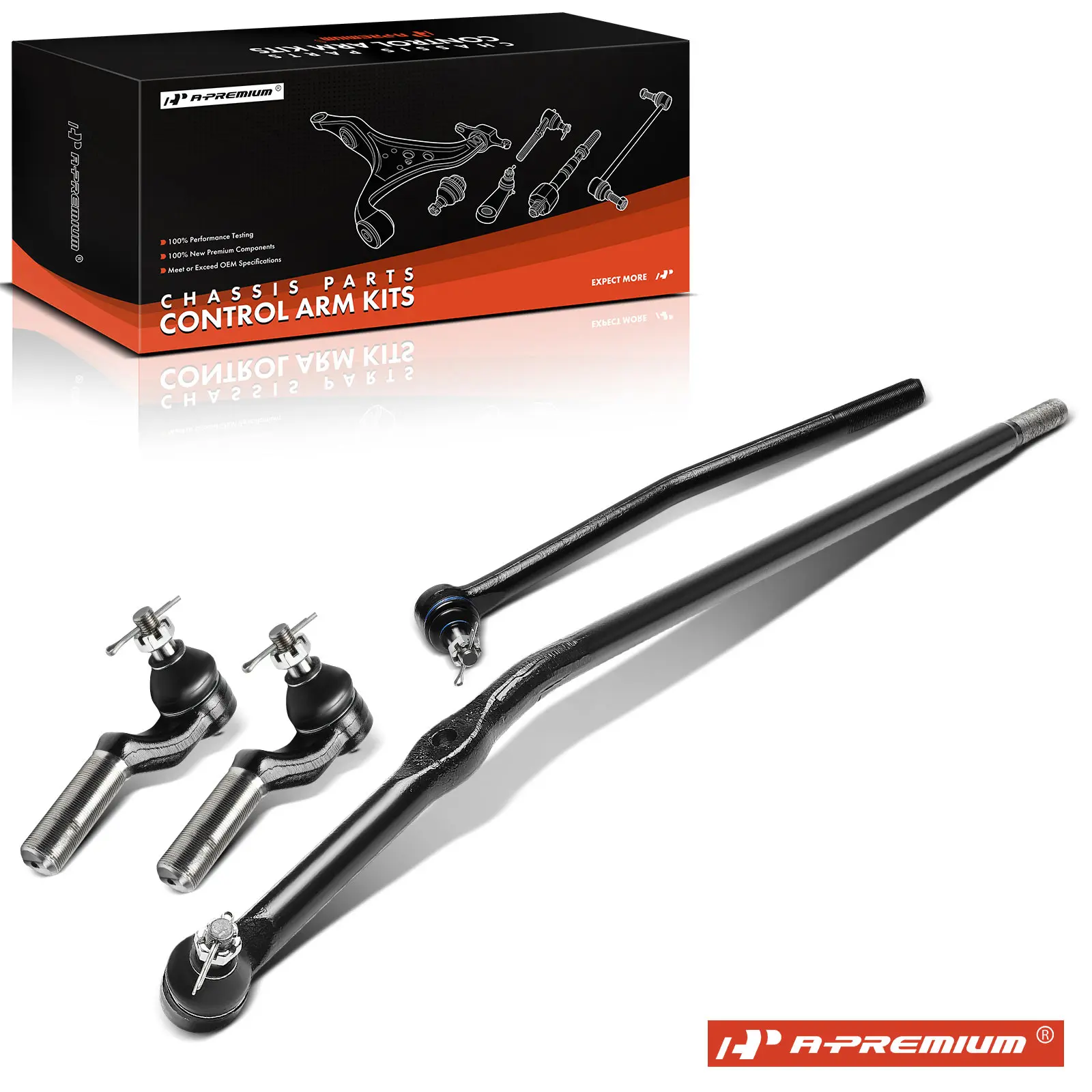 A-Premium 4x Front Inner & Outer Tie Rod End for Ford E-150 E-250 2008-2014 E-350 Super Duty E-450 Super Duty 2008-2019