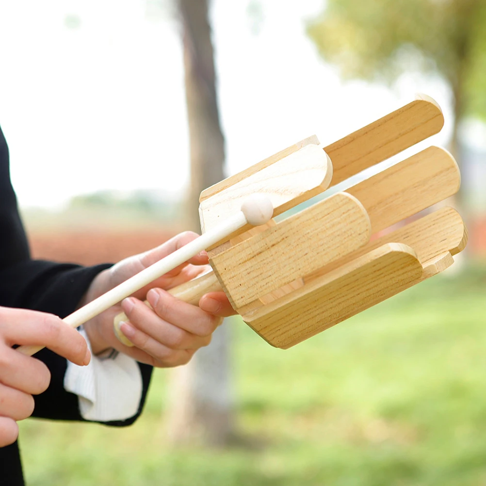 1 مجموعة قوية خشبية الموسيقى إيقاع لعبة أطفال قرع آلة اللعب الموسيقية