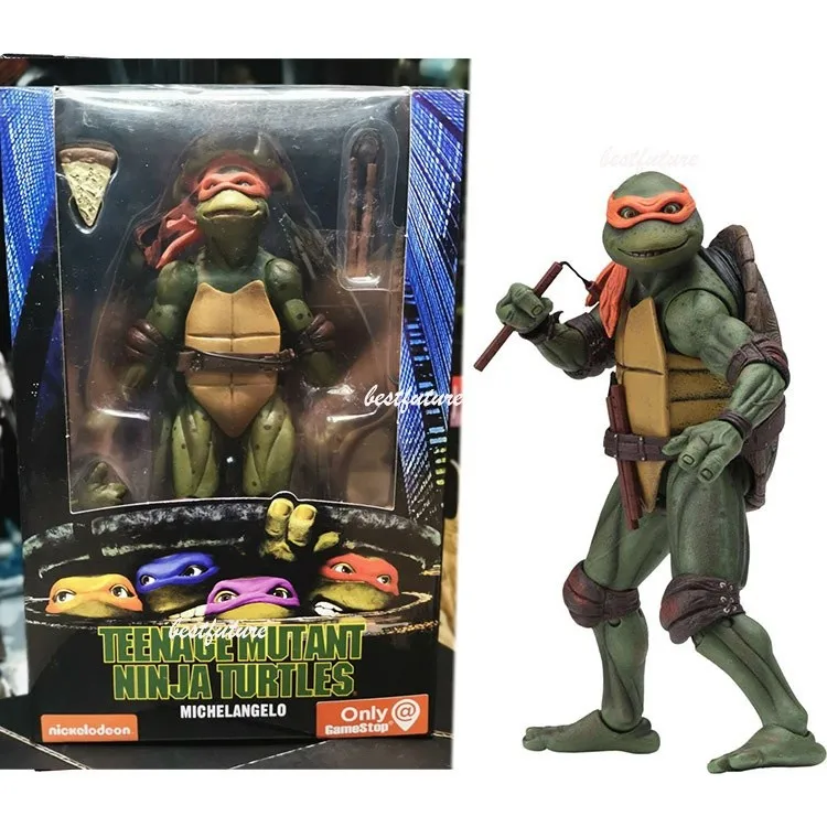 NECA TMNT Teenage Mutant Ninja Turtles 7 Inch Action Figures Set Collectible Toys Raphael Donatello Michelangelo Leonardo - view 3