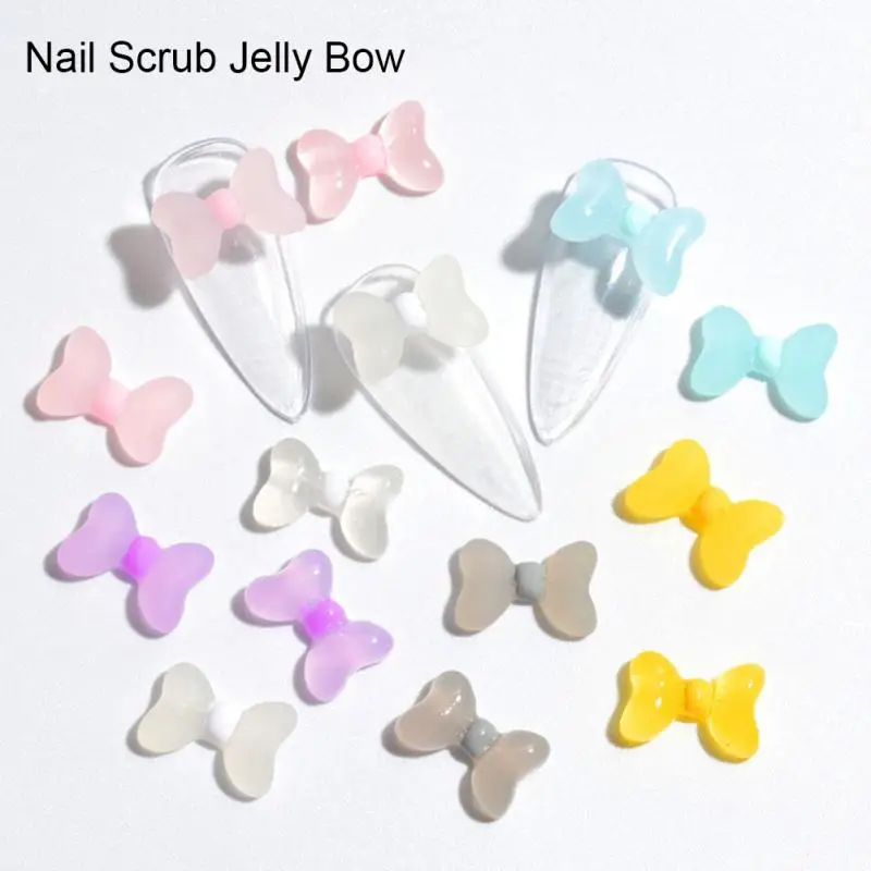 Nail Art Decoratie Scrub Jelly Bow Cartoon Schattige Nagel Sieraden Kleurrijke Nagels Bedels Steentjes Manicure Accessoires