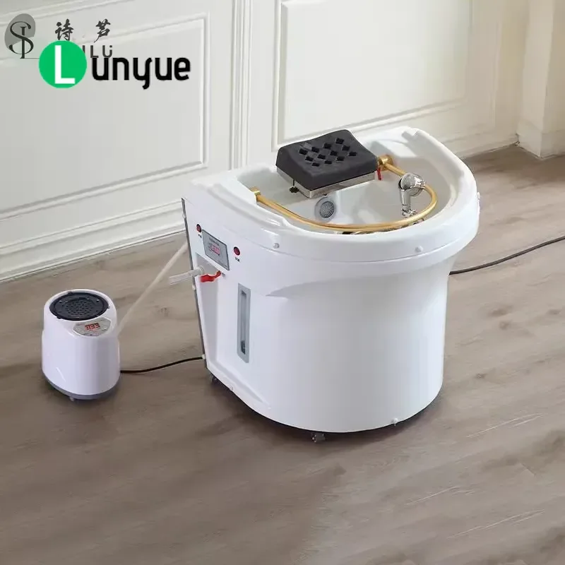 Modern Stainless Steel Portable Shampoo Sink with Water Circulation Steamer Removable Basin for Use