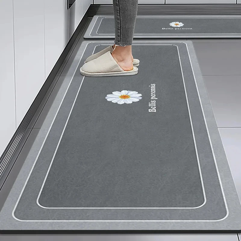 New Slip Absorbent Kitchen Mat Quick Drying Living Room Carpet High Quality Absorbent Anti Fall Rugs Anti Oil Stain Floor Mats