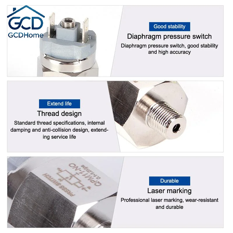 Air Pressure Switch Adjustable QPM11 Automatic Controller G1/8 G1/4 Thread for Air Compressor Pneumatic System