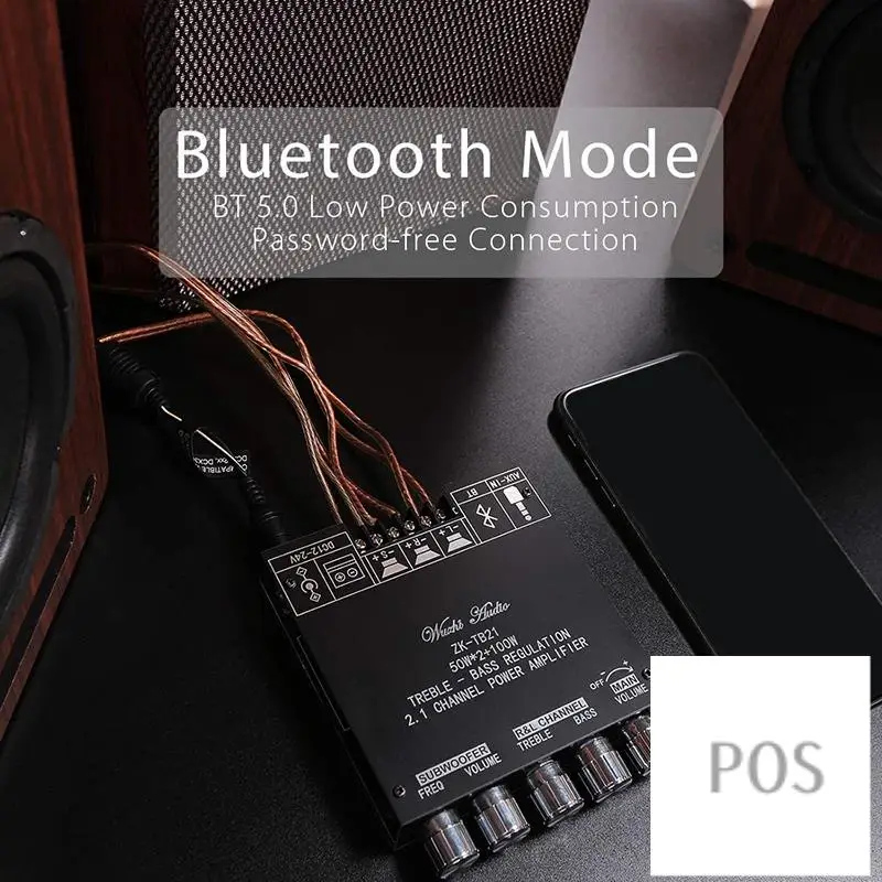 ZK-TB21 TPA3116D2 Bluetooth 5,0 Subwoofer Verstärker Bord 50WX2 + 100W 2,1 Kanal Audio Stereo Verstärker Bord UNS Plug-POS