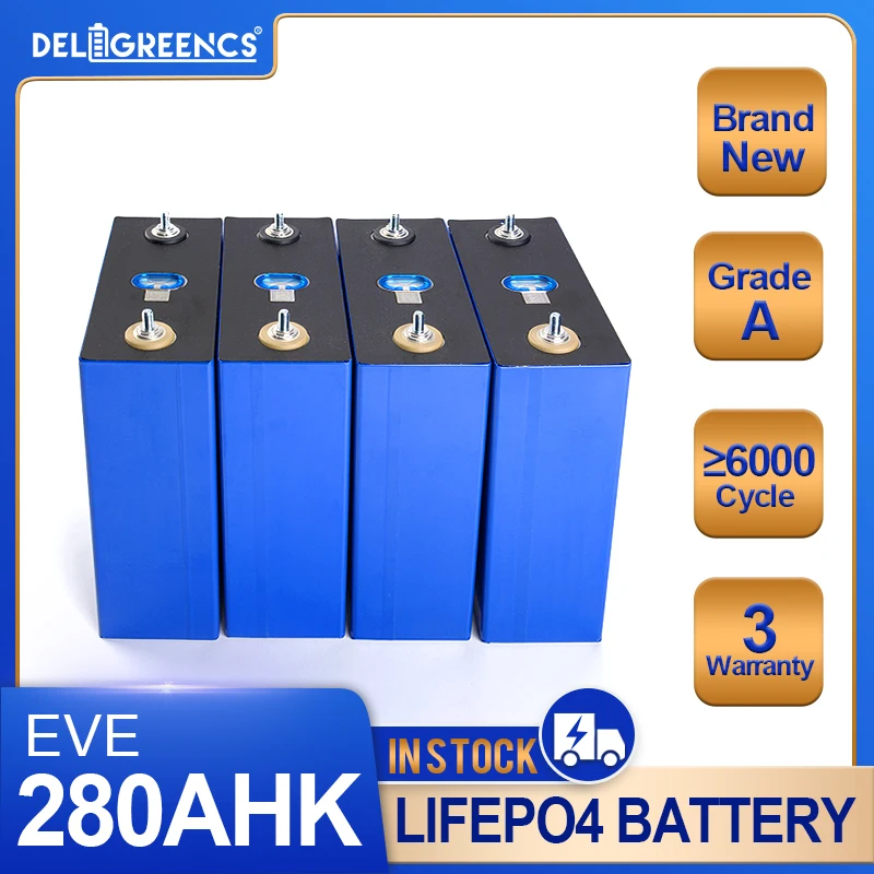 

Brand New 280AHK 3.2V Rated Battery 12V 24V 48V By Meets To Ukriane Tax Free 48-58 Days Delivery Are Stock