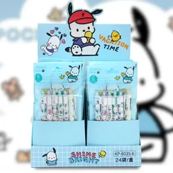 Sanrio 0.5mm Black Pen Anime Hello Kitty Kuromi Pochacco Retractable Cartoon Gel Pen Stationery for Kids Learning Supplies Gifts