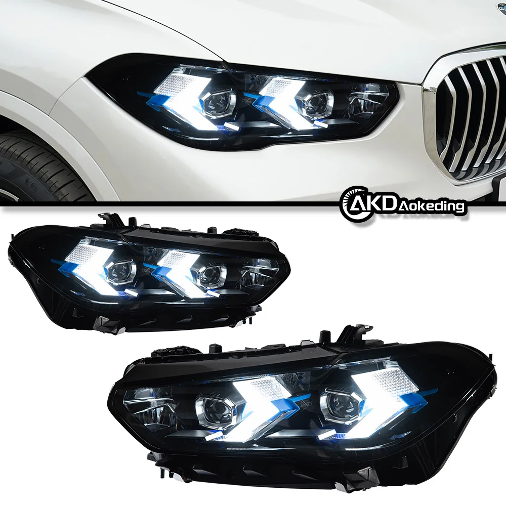 AKD Head Lamp for BMW G05 X5 LED Headlight 2019-2022 Headlights X5 DRL Turn Signal High Beam Angel Eye Projector Lens