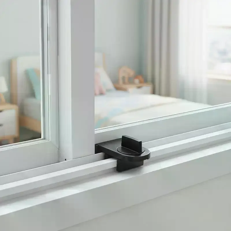 Child sliding window safety lock, high-rise anti fall limiter, anti-theft safety lock, non drilling sliding door lock