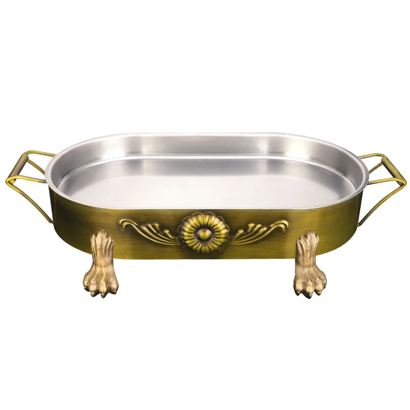 Seafood Large Tray Pot Dedicated Hotel Creative Rectangle Household Platter Commercial Restaurant Lobster Dish Fish Roasting