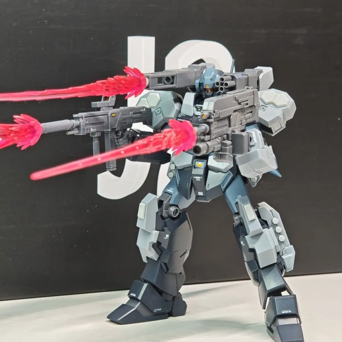 BAOBAO Model HG 1/144 Assemblagemodel Kit RGM-96X Jesta Kanon Met Effecten Actiefiguren Robot Plastic Model Kits Speelgoed Git