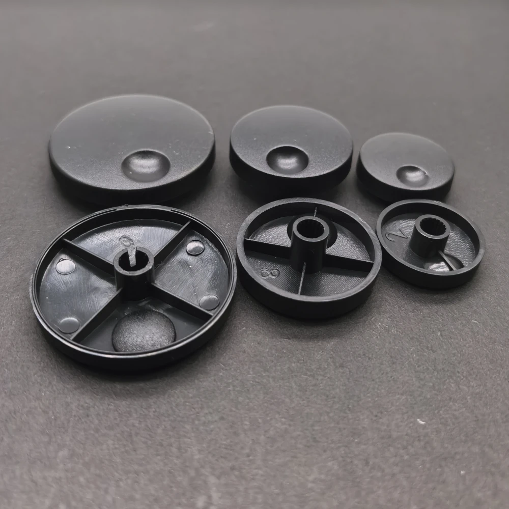 2pcs Potentiometer Encoder Band Switch Plastic Knob Caps 42*8.2mm 32*12mm 25*8mm  6mm Flower Shaft Hole Adjustment Cap