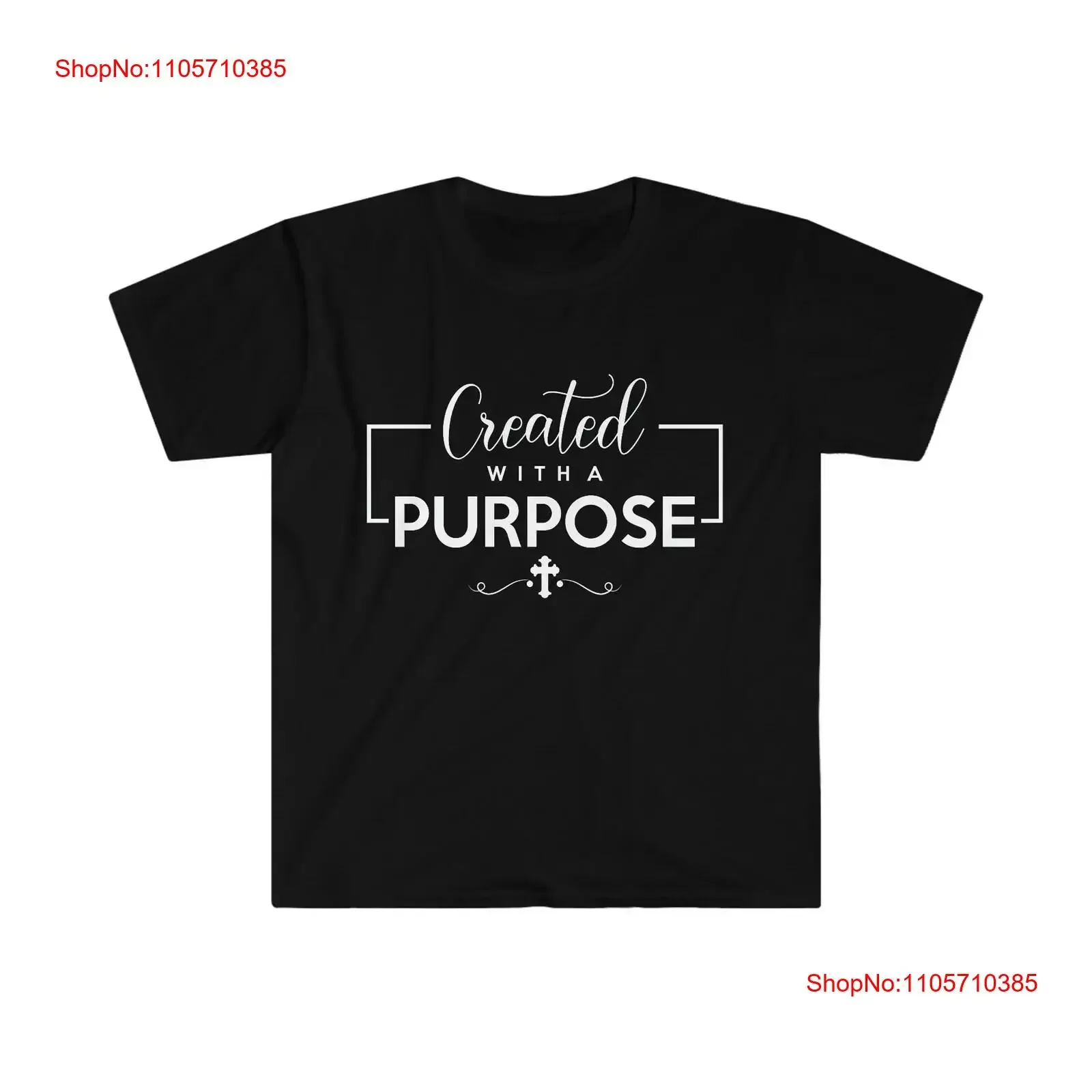 Created with a Purpose T Shirt vintage Washed Slightly Comfortable Top For Everyday Wear Stylish graphic Versatile Soft Casual