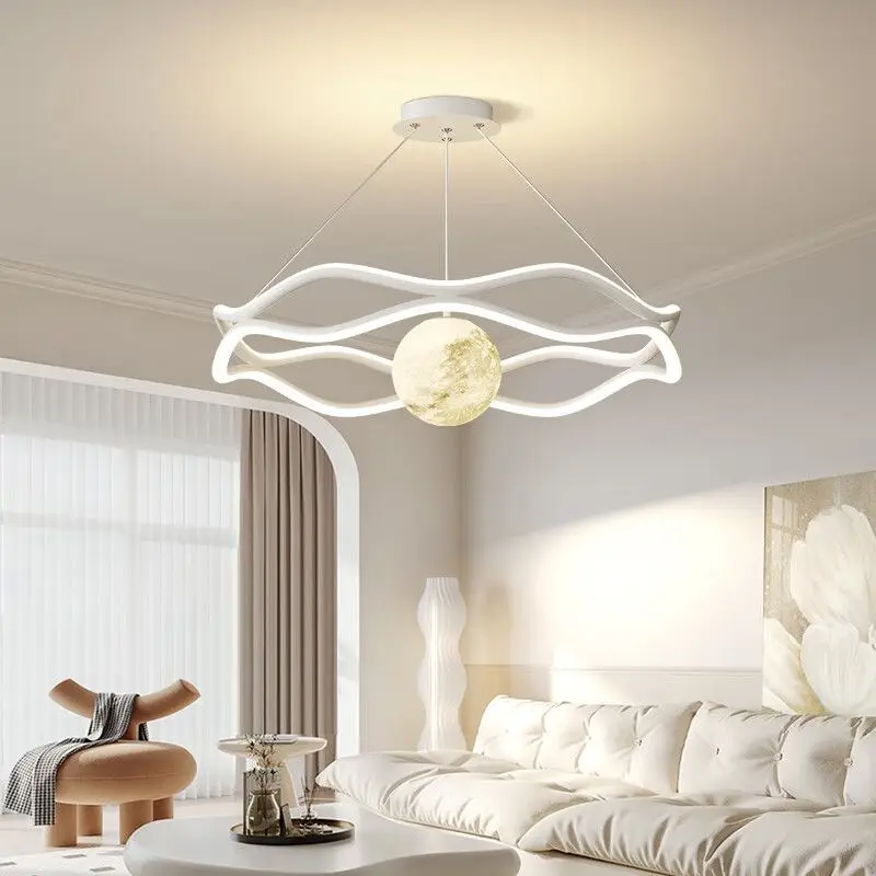 

Modern Minimalist Creative Planet Lights for Living Dining Room Food Tables Kitchen Bedroom Chandelier Home Decor Light Fixture