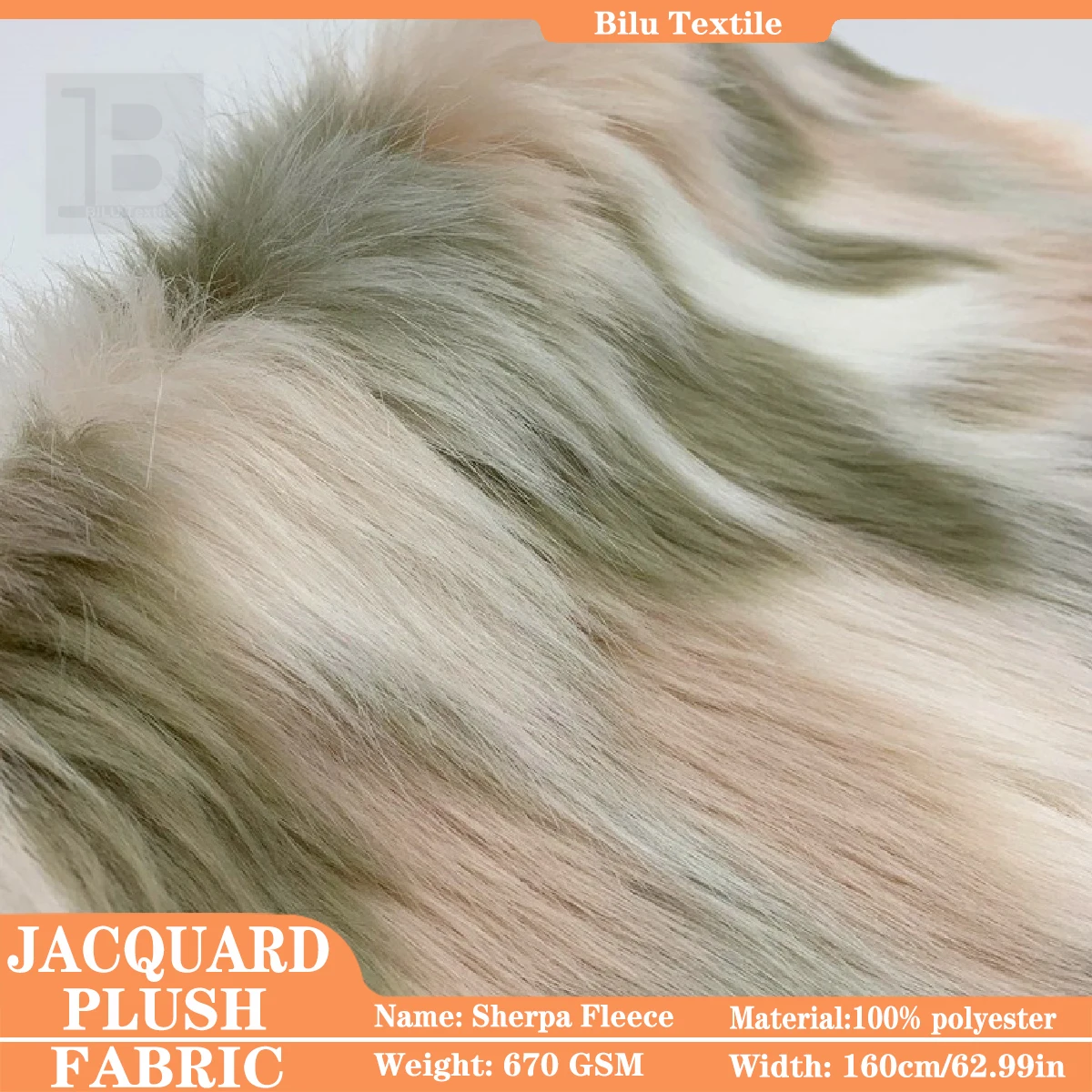 

Jacquard Faux Fur Fabric，for Outerwear, Pillows & Crafts DIY Handmade Dolls Designer Cloth (per Yard)